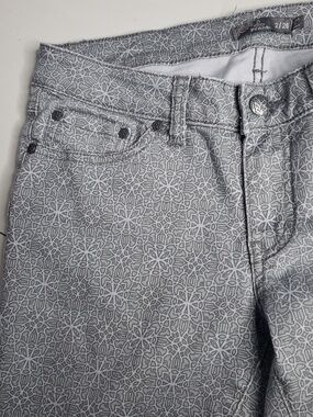 Prana Kara Organic Cotton Goemetric Low Rise Skinny Jeans Size 2/26 Sustainable
